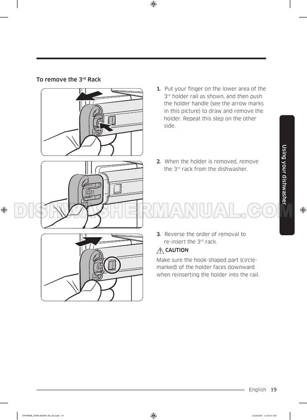 Samsung DW80R9950UG Dishwasher User Manual