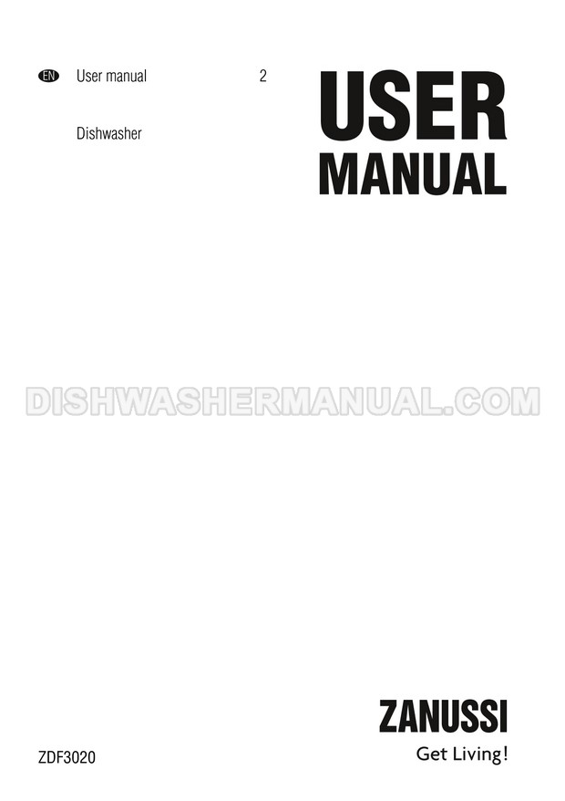 Zanussi ZDF3020S Dishwasher Manual