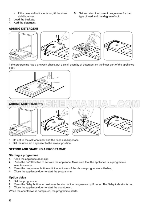 Zanussi ZDT21006FA Dishwashing Machine User Manual
